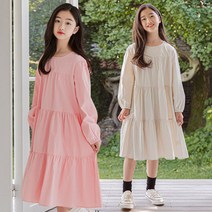 미니로이 러쉬 캉캉 롱 가을 봄 주니어 여아 원피스