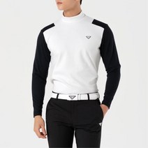 부드러운 배색 남자 기능성 골프 반목 폴라 긴팔티 골프웨어골프