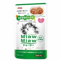 고양이 간식 주식 영양식 먀우먀우 쥬시70g 생선믹스, 1