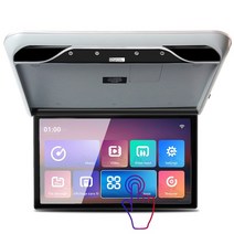 차량용 뒷좌석 태블릿 카메라 tv 리어 모니터 CARFLYER-19 인치 안드로이드 10 4K HD 자동차 모니터 천장, 05 1928ADTS-grey