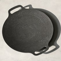 고기 캠핑불판 원형그릴팬 원형불판 캠핑그릴팬 무쇠그릴팬, 지름30cm