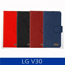 LG V30. AVIO 가죽 다이어리 폰케이스 V300 case, 레드, 없음