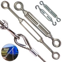 스텐 턴버클 3mm-16mm 와이어로프 길이 장력 조절 클립 슬리브 압착단자 연결고리 부속, 스텐턴버클 5mm