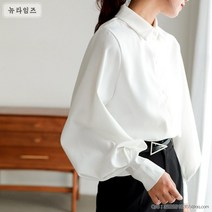 에쉬울프 여성 빅사이즈 퍼프소매 모던 블라우스