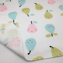 국산 순면 무형광 가제 엠보면 나염 손수건 20장, 26.애플망고