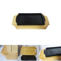 성일산업 맥반석 장어 무쇠 구이 철판 구이팬 1호 사각 판 스테이크판 6W848FB1, 1개, 1개