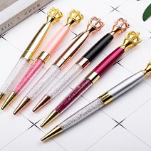 HARAM 블링블링 예쁜 인싸템 보석 왕관 크라운 크리스탈 볼펜 7 color, 1개, 골드