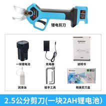 KOHAM 코햄 충전식 무선 전동 전지가위 KH-G03-T, 25MM 혜민 2AH 리튬 배터리 1개