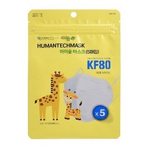 아이숲 KF80 식약처 허가 4중필터 미세먼지 황사 방역 마스크 소형, 20팩, 5매
