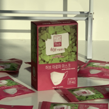허브아일랜드 허브 아로마 새부리 마스크 25개입 2개 화이트, 25매+25매
