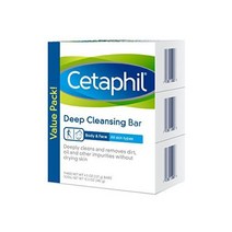 Cetaphil 딥 클렌징 페이스 & 바디 바 (6개 팩)
