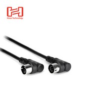 HOSA MID-305RR Right-angle MIDI Cable - 5-pin DIN to Same 5ft (1.52m)