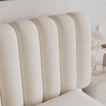 북유럽 모던 침대 헤드보드 등받이쿠션 폭신한 구름등받이 침대머리, 폭120x높이60x두께8cm, 크림 화이트