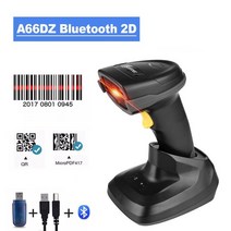 블루투스 1D/2D 바코드 리더 및 QR PDF417 2.4G 무선/유선 핸드 스캐너 USB 지원 휴대 전화 iPad, 05 A66ZD Bluetooth 2D