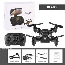 미니 촬영드론 용 휴대용 접이식 원격 제어 UAV 4K HD 360 도 회전 항공기 K04, [06] 파란