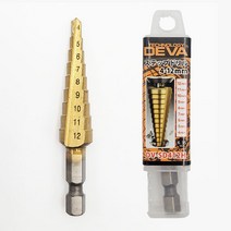 DEVA 스텝 드릴 비트 4-12mm 홀쏘 천공날 기리 DV-SD412H, 1개