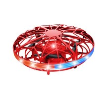 미니 헬리콥터 RC UFO 무인 항공기 손 감지 적외선 전기 유도 드론, 06 LED-Red