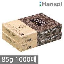 한솔제지 복사용지, 500매, A4 85g, 1000매