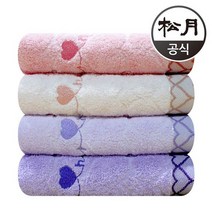 송월 스윗하트 슈가40x80cm/140g/최고급 면 4장, 골고루(랜덤), 상세설명 참조