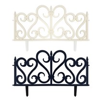 푸르네오 정원울타리(4p) 화단울타리 고딕울타리 블랙/화이트, 고딕정원울타리(유럽형/블랙)/(4p)