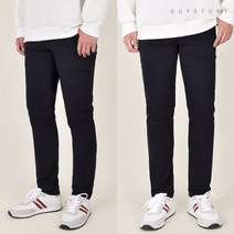남성 슬림일자핏 남자 히든밴딩 팬츠 허리 밴드 나우 스판 면바지 4color