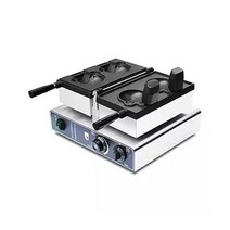 Generic 젤라또 소프트콘 타이야키 곰돌이 모양 와플 메이커 오픈마우스 아이스크림 기계 콘 220V