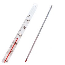 유일 막대 알콜 온도계 -30 / 50도 (30cm) 주방 학교 교재 유리 아날로그, -30~50℃ (30cm)