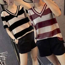 여성용 v넥 슬림핏 아이스 반팔 티셔츠 H15796