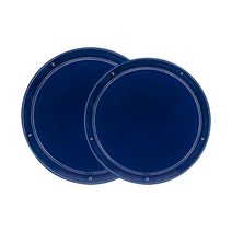 [스타우브] 부쏠 스톤웨어 접시 2종세트 다크블루 (22+28cm)