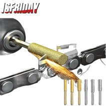 2/5pcs 다이아몬드 코팅 원통형 버 4/4.8/5.5mm 전기 톱 숫돌 파일 체인 연삭 도구, 01 2pcs_02 gold_01 4mm