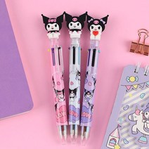 산리오 피규어 6색볼펜 쿠로미 0.7mm 컬러 캐릭터볼펜, 단품