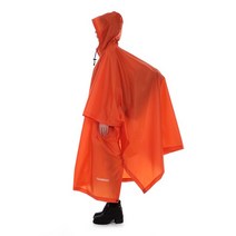 차박 동계 텐트방수 여자 남자 레인 코트 비 재킷 텐트 여성 야외 하이킹 여행 등산 캠핑, 01 Orange