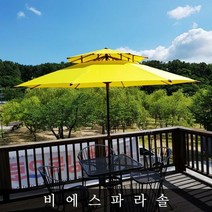 [비에스파라솔]야외 2단8각 파라솔/FRP(2300), 핑크