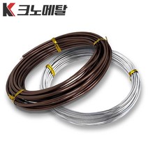 500g 분재철사 알루미늄 와이어 원예 공예 철사, 갈색500g, 1mm