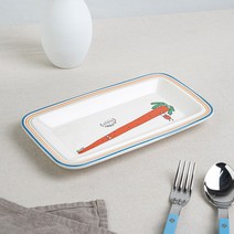 시라쿠스 메이플 홈파티 플레이팅 그릇 직사각(생선)접시, 1P, 이피-당근