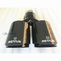 자동차머플러 가변배기 머플러팁 Remus 탄소 섬유 구이 블랙 스테인레스 스틸 범용 자동차 배기관 머플러 자동차 액세서리 수정 팁, 51- 89mm