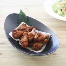 키친앤유 로제 타원 샐러드볼 노비아 도자기 그릇 파스타기 브런치 플레이트 카페, 1개, 블랙(중)