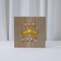 [AJZ_0037607] 우드LED 레터링 액자 무드등 (봉주르) 인테리어액자등 인테리어무드등 무드등 인테리어조명 홈카페조명