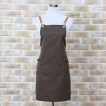 예쁜앞치마 카키 버클앞치마 원피스형앞치마