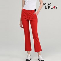 홀릭앤플레이 여성 스판 부츠컷 골프바지 HC2WPT003RD