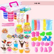 BUBA 수제 슬라임 랜덤박스 액체괴물 생일선물 크리스마스 키덜트 24종세트, 24종 세트