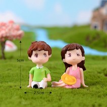 장식 소품 크리에이티브 미니 커플 피규어 할머니용 할아버지 이쁜 연인 요정 정원 인형 미니어처 홈 인테리어, 09 F1