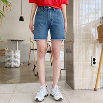 오키진 여성용 기본템 4부 청 반바지