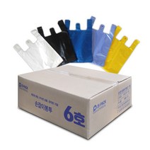 손잡이봉투 6호(별대) 1000장 35(48)x58cm (흰색/검정/청색/청유백/노랑), 1000개, 노랑색