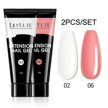 가성비 LILYCUTE-연장 네일 젤 클리어 화이트 핑크 UV LED 연장 젤 팁 향상 슬립 솔루션 빠른, 한개옵션1, 31 225048