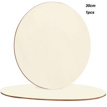 나무판 원목 재단 판재 얇은 합판 목자재 미완성 원형 목재 조각 DIY 슬라이스 웨딩 크리스마스 그림 장, 11 300mm 1pcs no Hole
