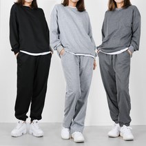 벤티브 여성 오버핏 베이직 무지 맨투맨 무지 와이드 무지 조거 빅사이즈 트레이닝 상의 하의