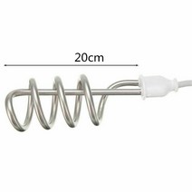 돼지꼬리히터 스테인레스 스틸 전기 침수 보일러 가열 막대 2500W 온수기 요소, 한개옵션0