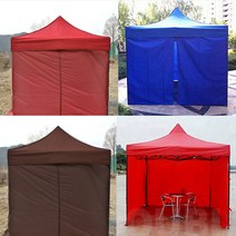 윈에어 천막 일반 바람막이 타프스크린 4면 세트 [끈타입] 그늘막 가림막, 2mx2m(일반4면세트)_베이지