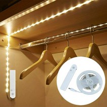 침대조명 간접등 LED센서등 스트립 1m/2m/3m 무선 라인조명 무드등, 웜화이트1m